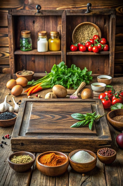 Zestaw przypraw i warzyw